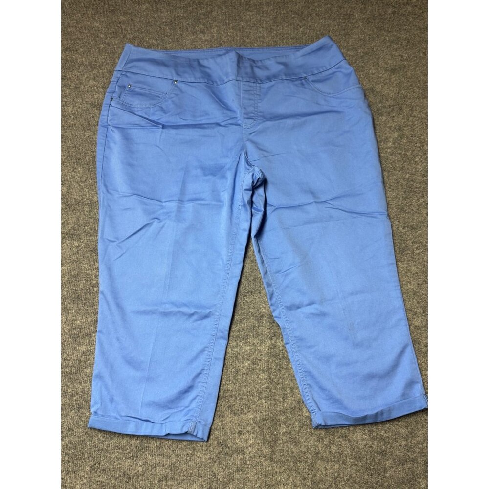 Counterparts Womens Blue Capri Pants Size 18W Cotton/Polyester/Spandex Blend22